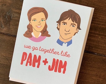 The Office Inspired Pam and Jim Card