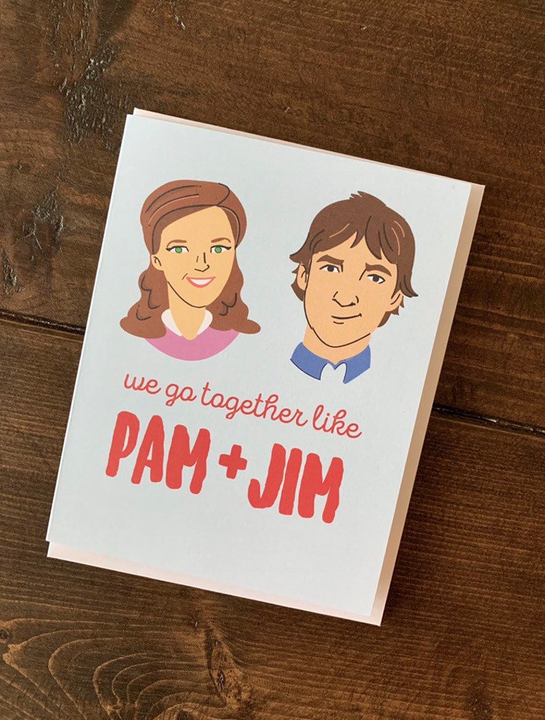 The Office TV Show Card Pam and Jim Card Romance Love Etsy