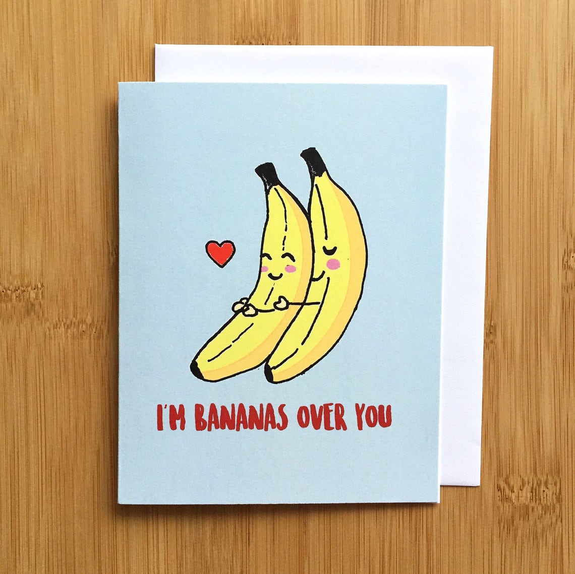 Banana Anniversary Valentines Card Bananas Valentine Love Etsy Canada