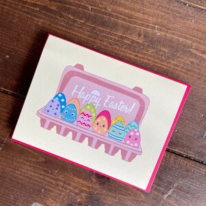 Carte de carton d’oeuf de Pâques