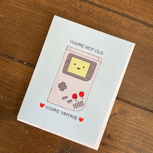 Carte d’anniversaire de jeu vidéo rétro des années 90
