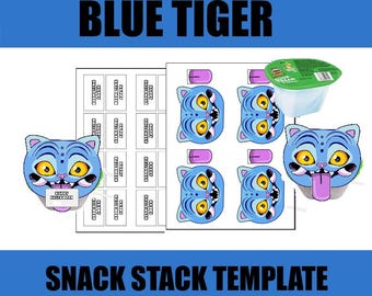 Kpop Blue Tiger Snack Stack Cover