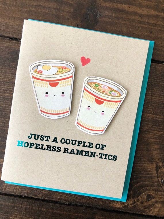 Instant Ramen Cup Noodles Love Anniversary Card - Etsy