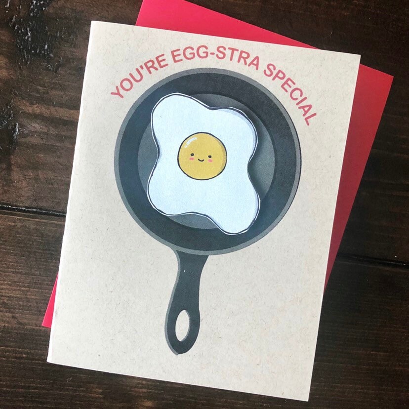 Eggstra Special Fried Egg Card Etsy