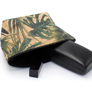 Small Standing Cork Make-up Bag by Spicer Bags Palm Leaf Cork