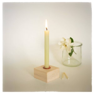 8&quot; Skinny Beeswax Taper Candles: 1/2&quot; Diameter, Handmade Pair