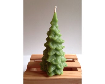 Large Tree Candle, Pine Tree Candles, Holiday Candles, Christmas Tree, Beeswax Holiday Candles