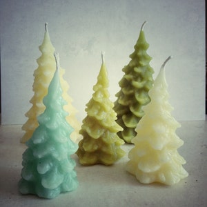 Handmade Beeswax Christmas Tree Candle: Mini Holiday Ornament
