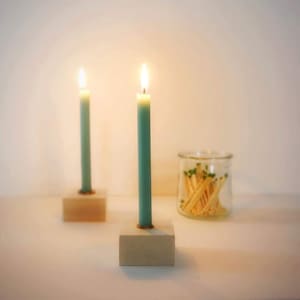 12 Tall Skinny Tapers, One Pair, Half Inch Diameter Tapers, Beeswax Candles, 1/2 inch Candles, Slim Tapers, White Beeswax Tapers image 3