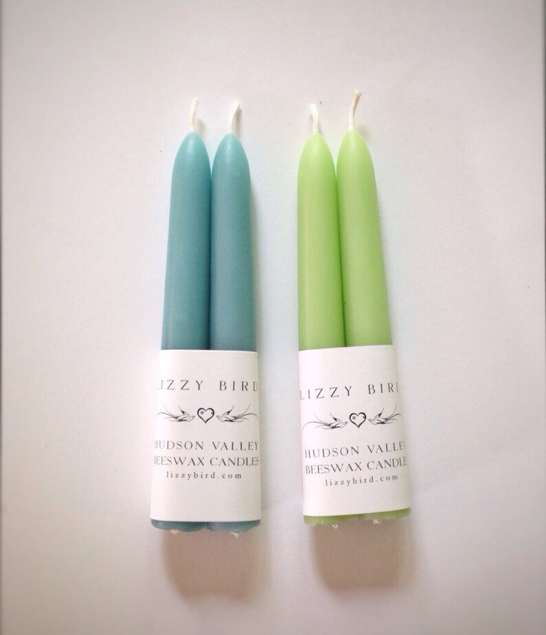 Small Candles Beeswax Six Inch Tapers Custom Image 0