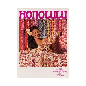 Hawaii Travel Art Honolulu Poster Print Sports Hawaiian Decor (H635)