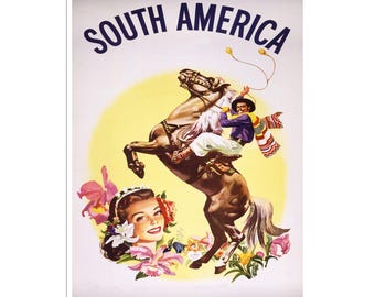 Zuid-Amerika reisposter woondecoratie kunstafdruk (H809)a