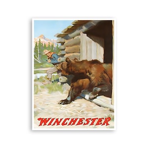 Vintage Hunting Art Man Cave Poster Western Decor Retro Print (H1437)