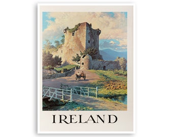 Ireland Travel Poster Irish Art Print (H1086)a