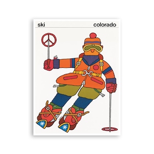 Colorado Ski Art Skiing Sports Poster Vintage Print (H1058)