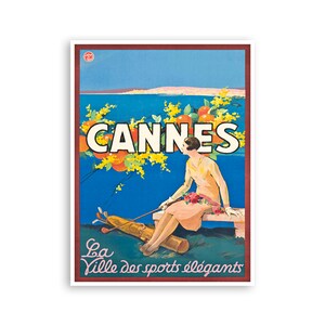 Cannes France Art French Print Travel Poster (H874)a