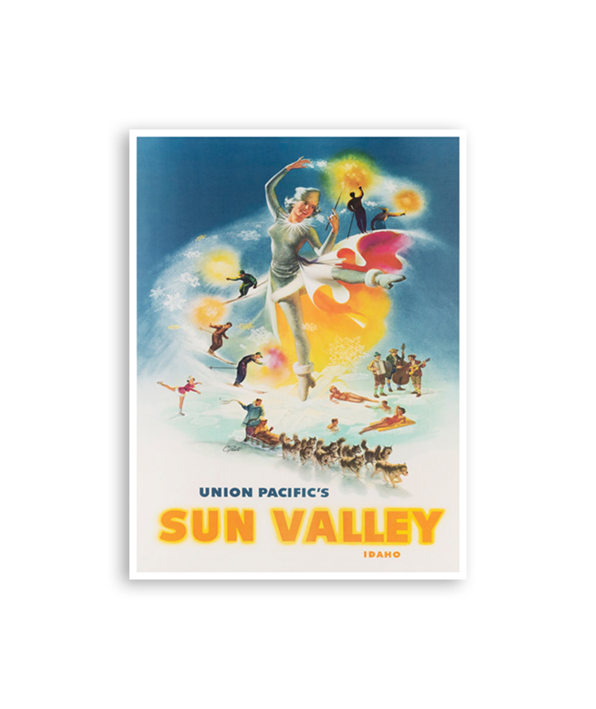 Sun Valley Art Idaho Ski Poster Vintage Print (H1097)a