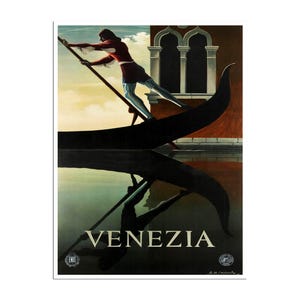 Venice Travel Poster Italy Art Italian Print (H202)a
