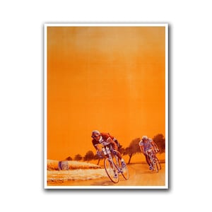 Póster de ciclismo con decoración de bicicletas, arte de bicicletas de carretera, impresión vintage (H29)
