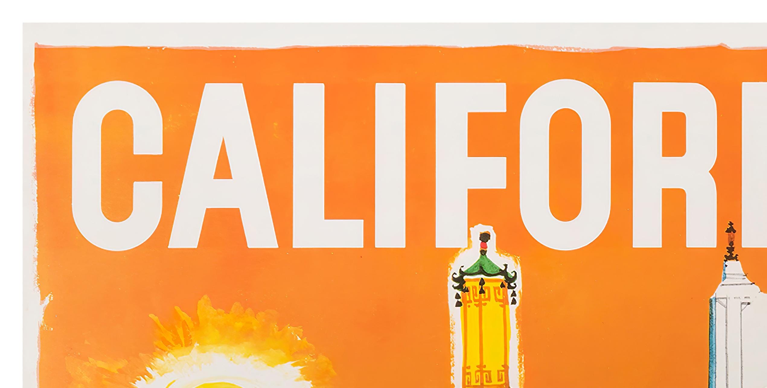 カリフォルニアプリント アメリカン航空旅行ポスター カリフォルニア