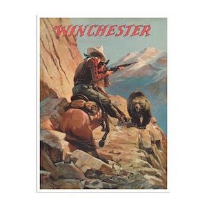 Vintage Hunting Art Western Sports Poster Wall Decor (H459)