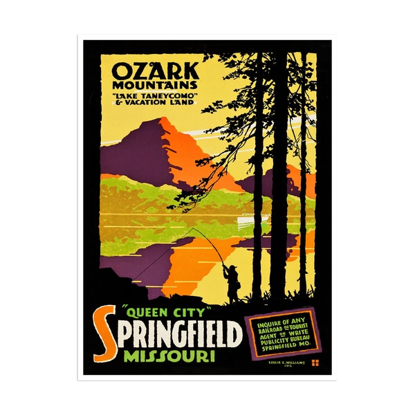 Springfield Travel Poster Etsy