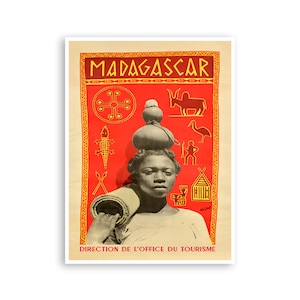 Madagascar Art African Decor Africa Travel Poster Retro Print (H1285)