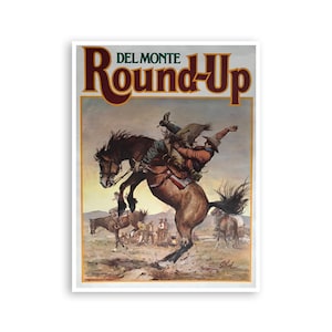 Vintage Rodeo Art Poster Print Western Decor (H911)