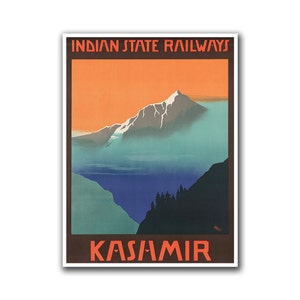 India Travel Poster Kashmir Hiking Wall Art Print (H159)