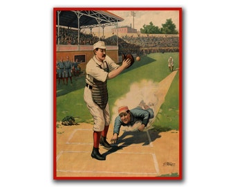 Plakat ścienny w stylu vintage baseballowy Wydrukuj sportową sztukę dekoracyjną (H71)