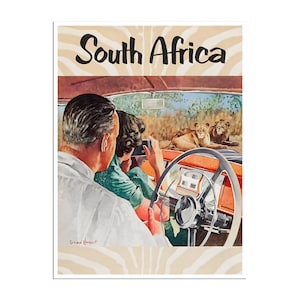 South Africa Poster Safari Art African Print (H1574)