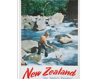 Nya Zeelands konstreseaffisch NZ fisketryck (H1516)a