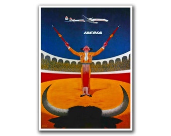 Spain Travel Art Wall Poster Bullfighter Print Sports Spanish Decor (H91)