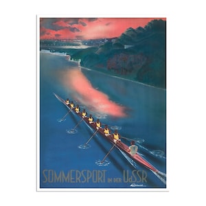 Crew Team Poster Vintage College Leichtathletik Print Sport Home Decor (327)