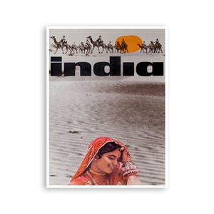 India Travel Poster Vintage Indian Art Print (H1279)a