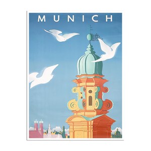 Munich Travel Poster German Art Germany Print (H1564)a