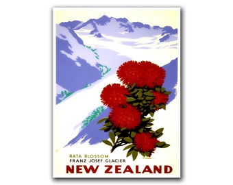 New Zealand Travel Poster Home Decor Hiking Wall Art Print (H128)