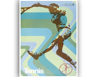 Tennis Art Sports Poster Vintage Print Office Decor (H302)a