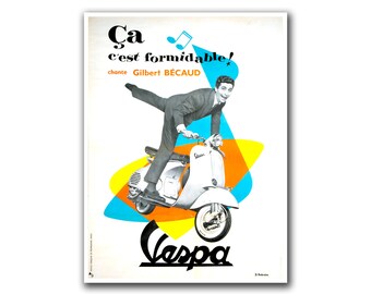 Retro Poster Art Scooter Home Decor Vintage Print (H260)