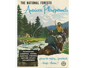 Vintage National Parks Travel Poster Art Print Sports Decor (H545)