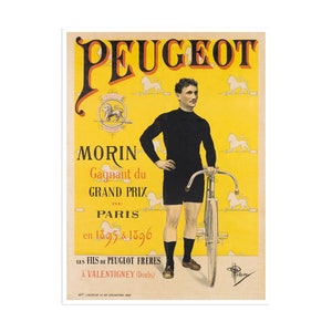 Cycling Poster Retro Bike Art Bicycling Print (H584)a
