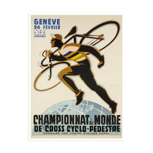 Biking Poster Vintage Cycling Decor Bicycle Art (H802)