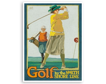 Golf Painting Golfer Gift Poster Art Sports Print (H1102)a