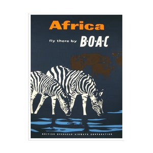 Africa Travel Poster African Safari Decor Art Retro Decor Print (H786)