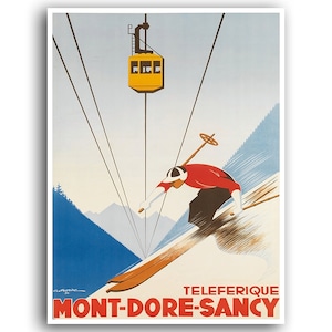 Teleferica Ski Poster Libano Travel Art Stampa vintage (H404)