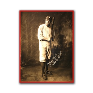 Babe Ruth Retro Baseball Art Wall Poster Print Sports Art Decor (H72)