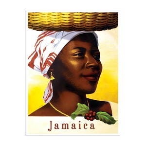 Jamaica Travel Poster Vintage Jamaican Art Travel Gift Print (H1665)