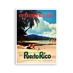 Puerto Rico Poster Travel Print Wall Art (H1054)