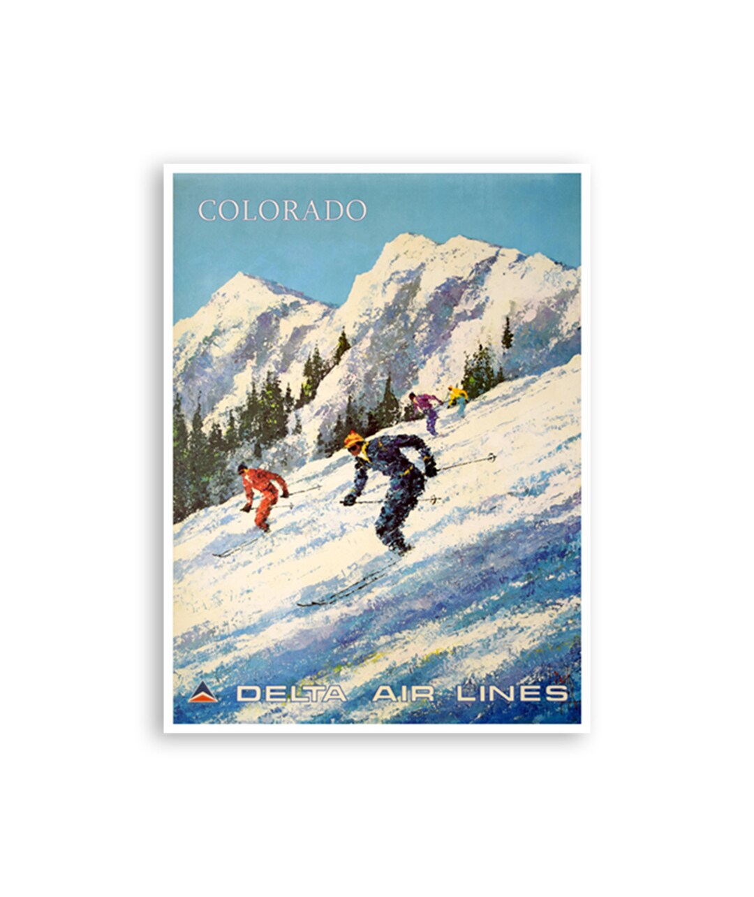 Colorado Ski Poster Skiing Print Vintage Colorado Art (H1117) - Etsy