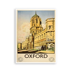 Oxford Print England Travel Poster University Art (H782)a